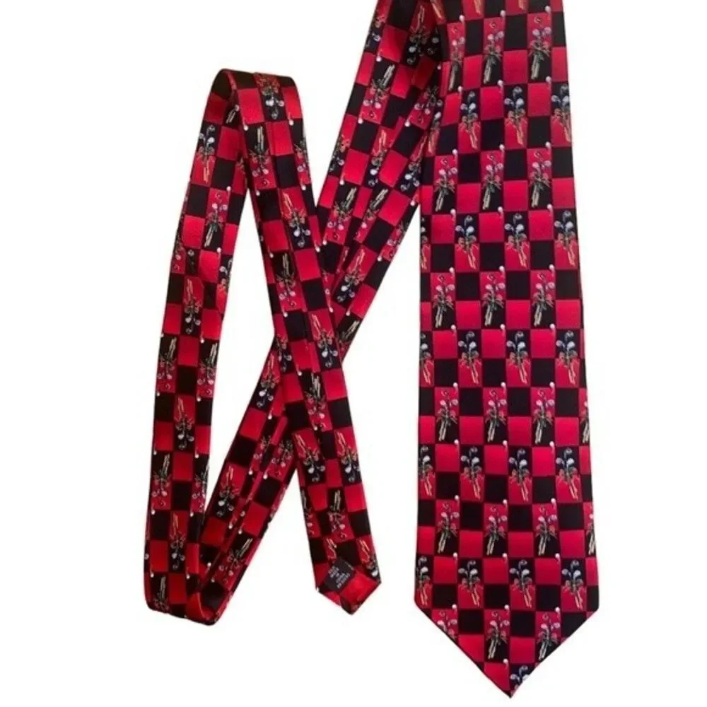 HALLMARK Mens Silk Holiday Golf Tie